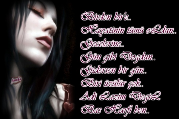 Yaşatılan Sözler Adı Lazım Değil Baş Harfi Ben Resimli